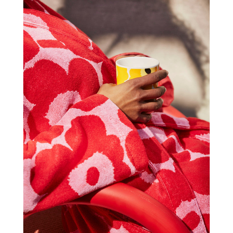 Marimekko Unikko Bathrobe Red/Pink