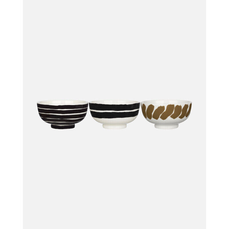 Marimekko Oiva/Hyraily 3 Piece Bowl Set - White/Sand