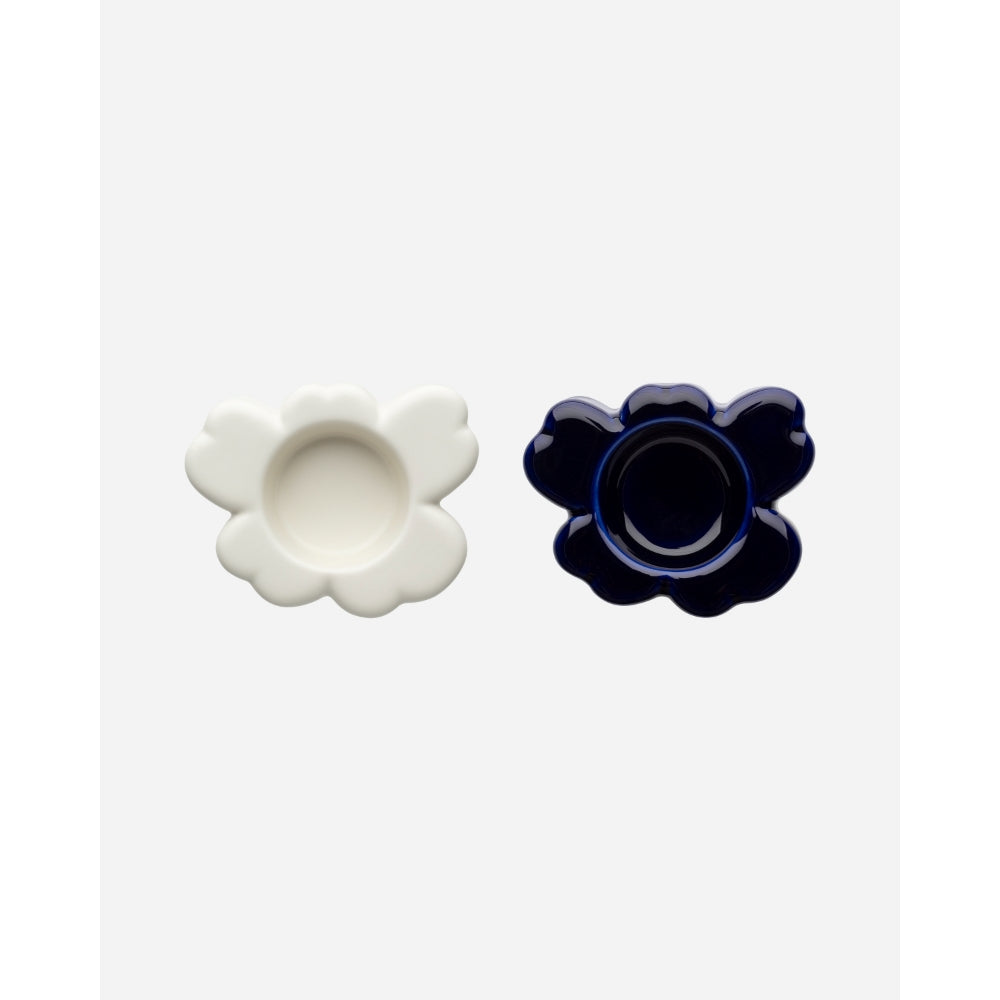 Marimekko Unikko Tealight Holders Set of 2 - Cobalt/White