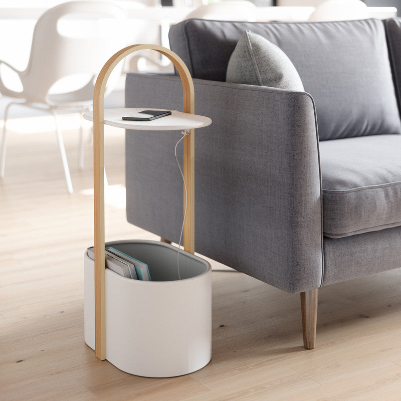 Umbra Bellwood Storage Table - White/Natural