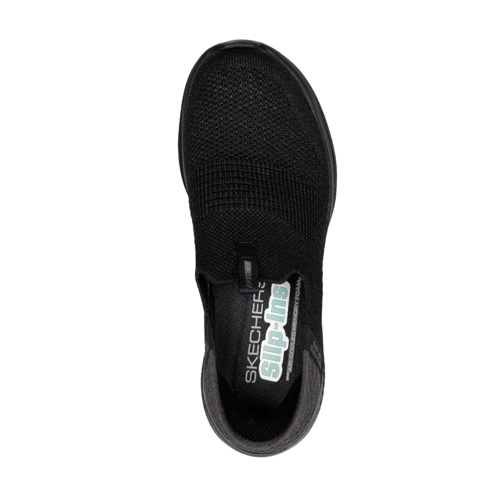 Skechers Women's Ultra Flex 3.0 - Smooth Step Slip-in Size 6 - Black/Black
