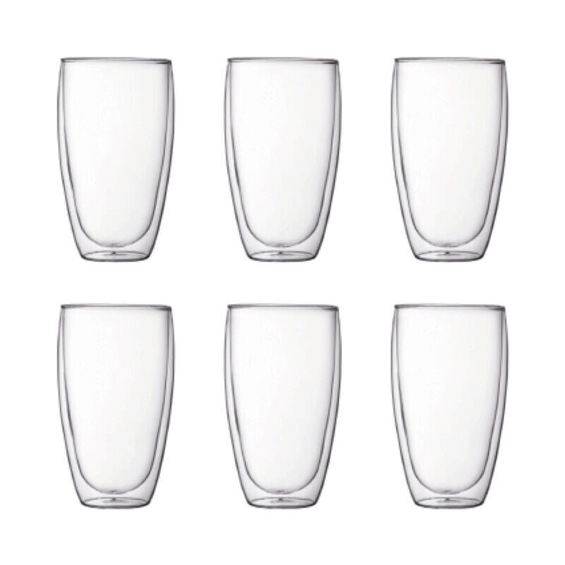 Bodum Pavina Double Wall 450ml Large Glass 6 Piece Set