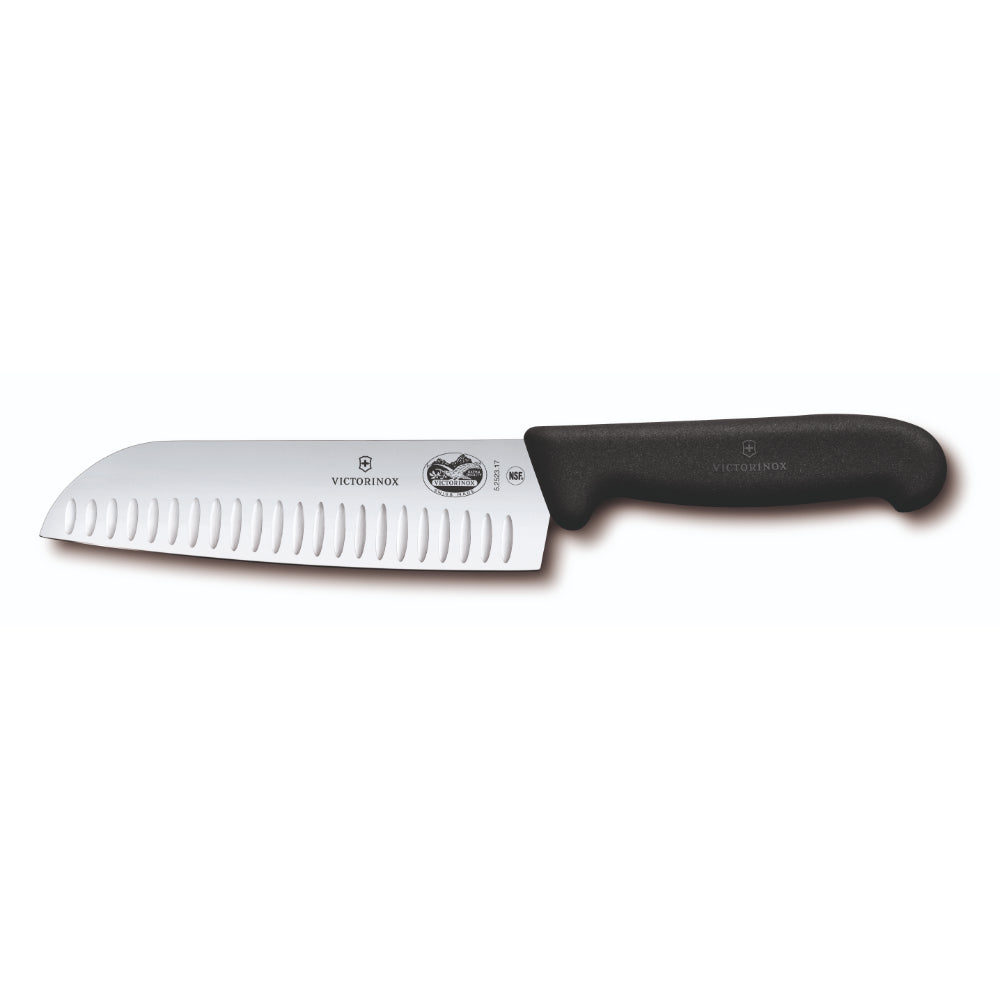 Victorinox Santoku Knife 17cm Fibrox - Black
