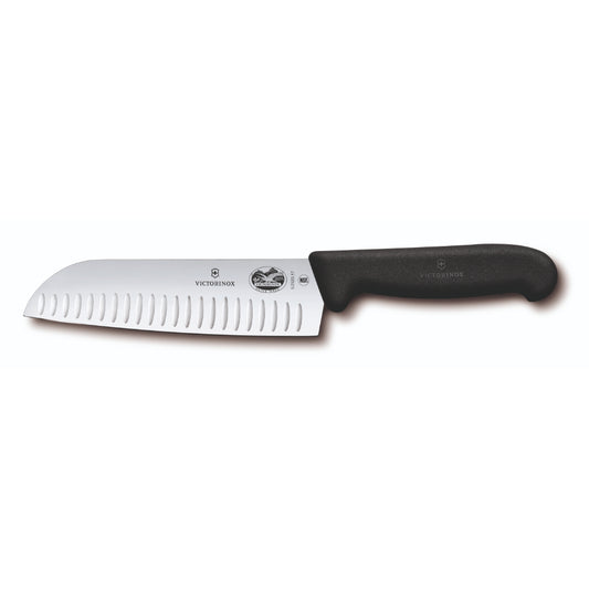 Victorinox Santoku Knife 17cm Fibrox - Black
