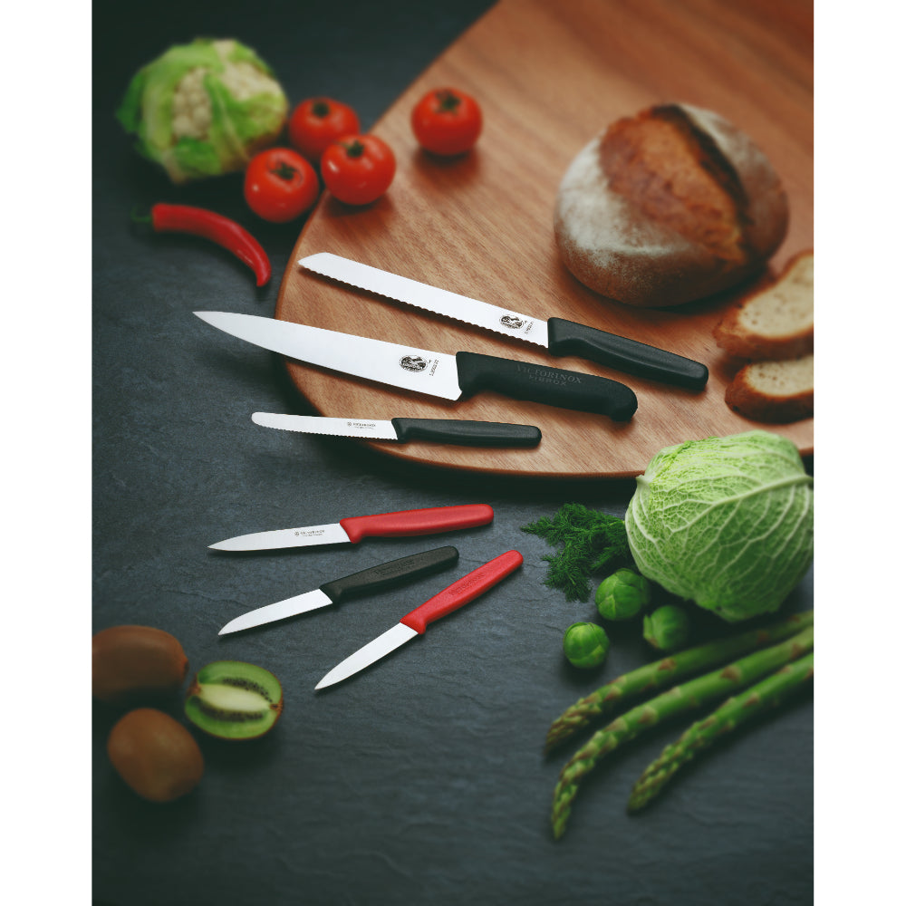 Victorinox Bread Knife, 21cm, Wavy Edge, Fibrox - Black