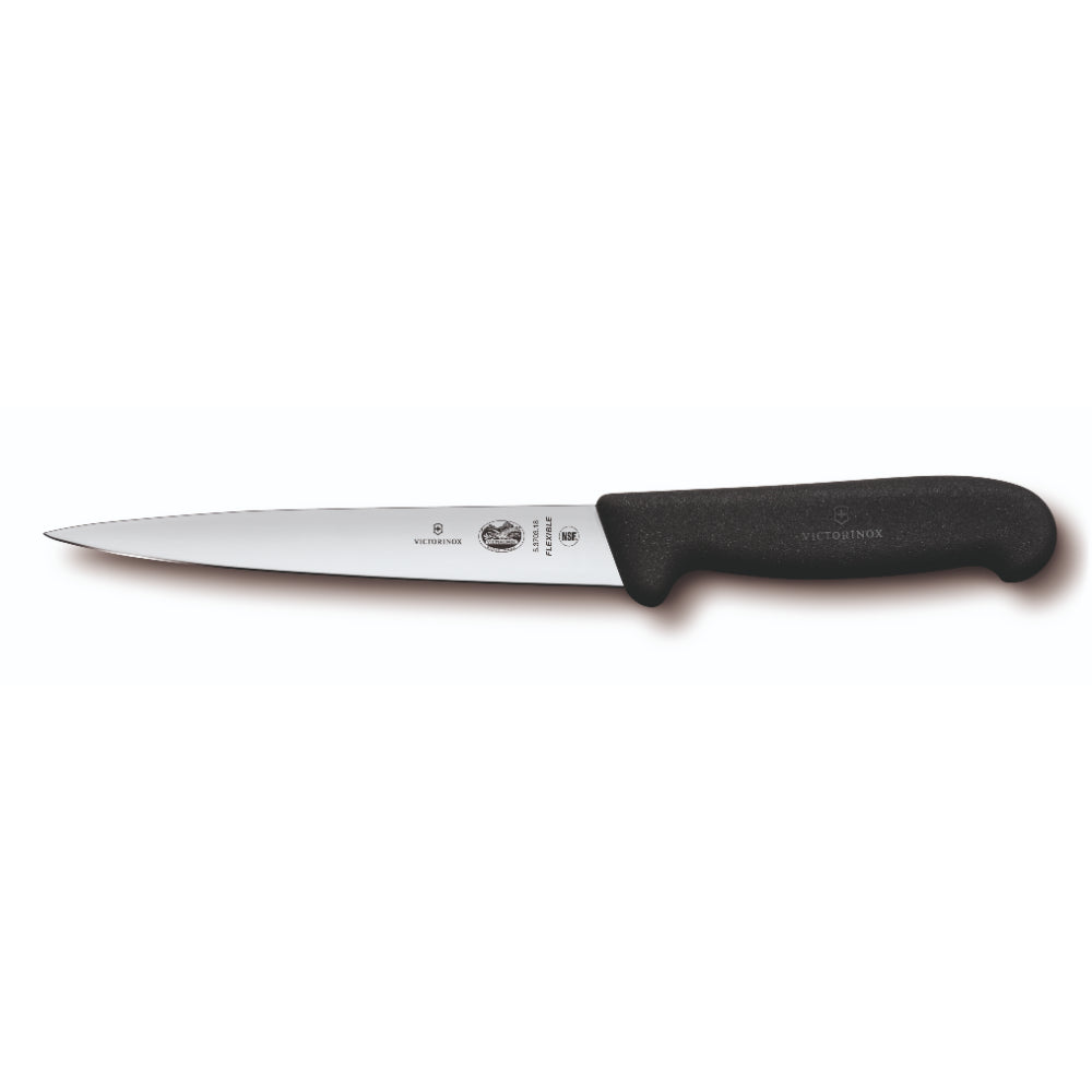 Victorinox Filleting Knife, 20cm Flexible Blade,Fibrox - Black