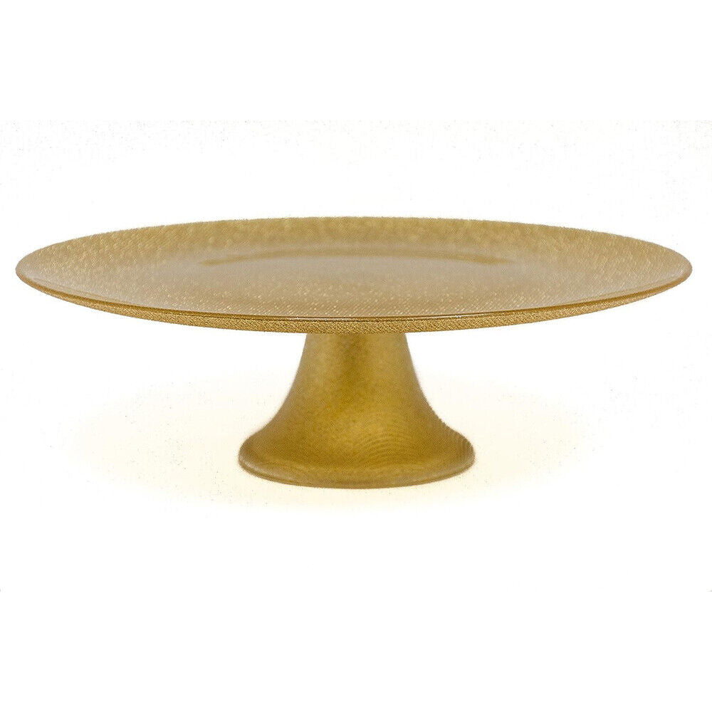 Luigi Bormioli Glitter Footed Cake Stand - Gold
