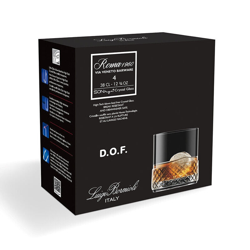 Luigi Bormioli Roma 1960 DOF 380ml glasses- 4 Pack