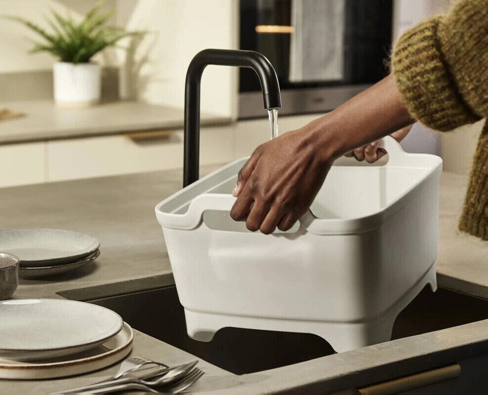 Joseph Joseph Wash&Drain Washing-up Bowl - Light Stone/ Sage