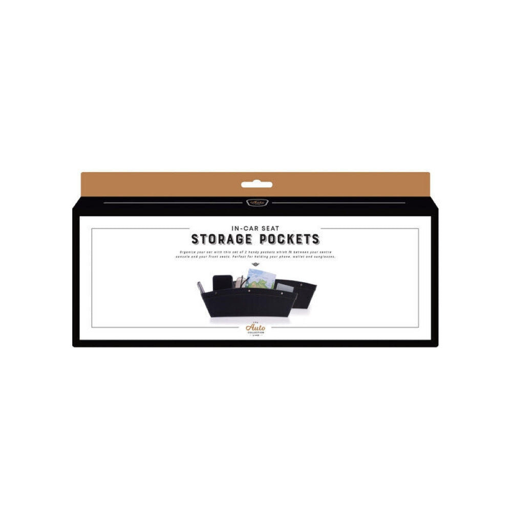 IS GIFT The Auto Collection In-Car Seat Storage Pocket Set - 88251-Black