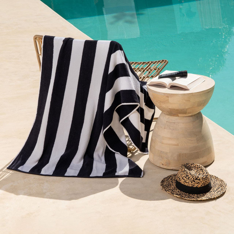 Canningvale Cotton Terry Beach Towel - Black