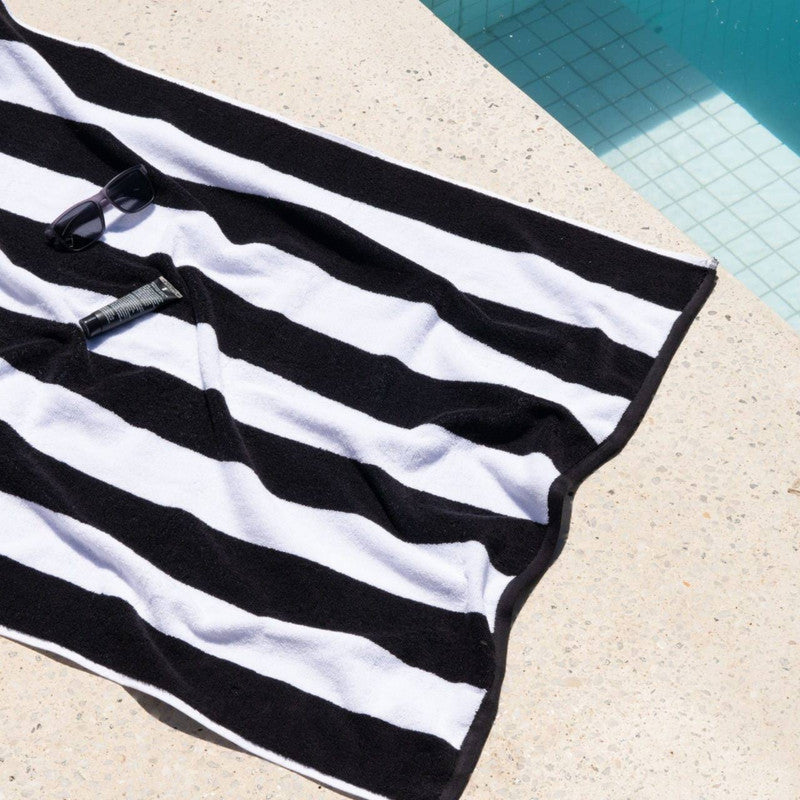 Canningvale Cotton Terry Beach Towel - Black