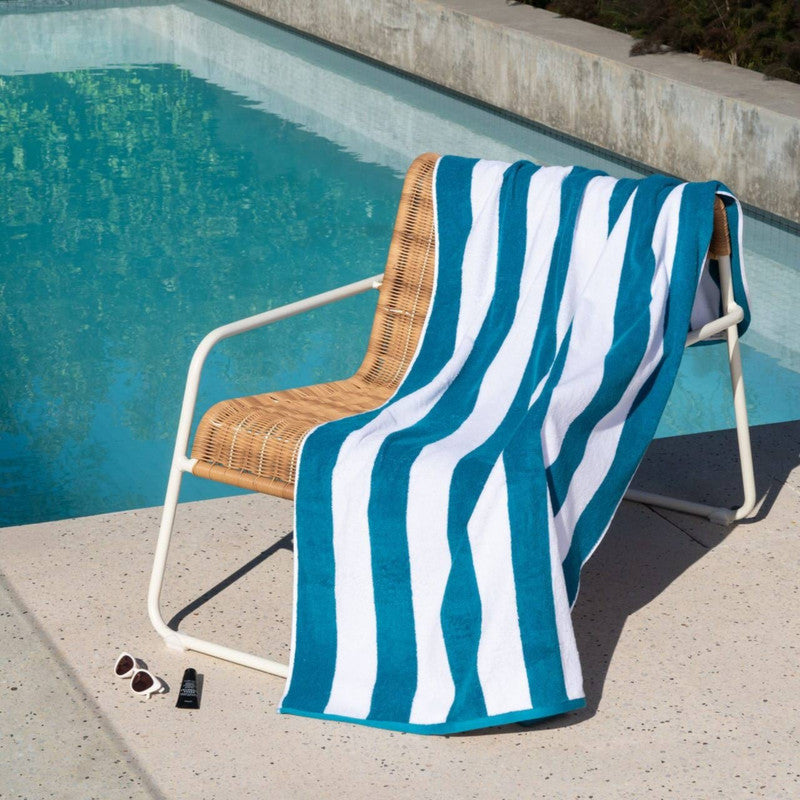 Canningvale Cotton Terry Beach Towel - Cabana Oceano Teal
