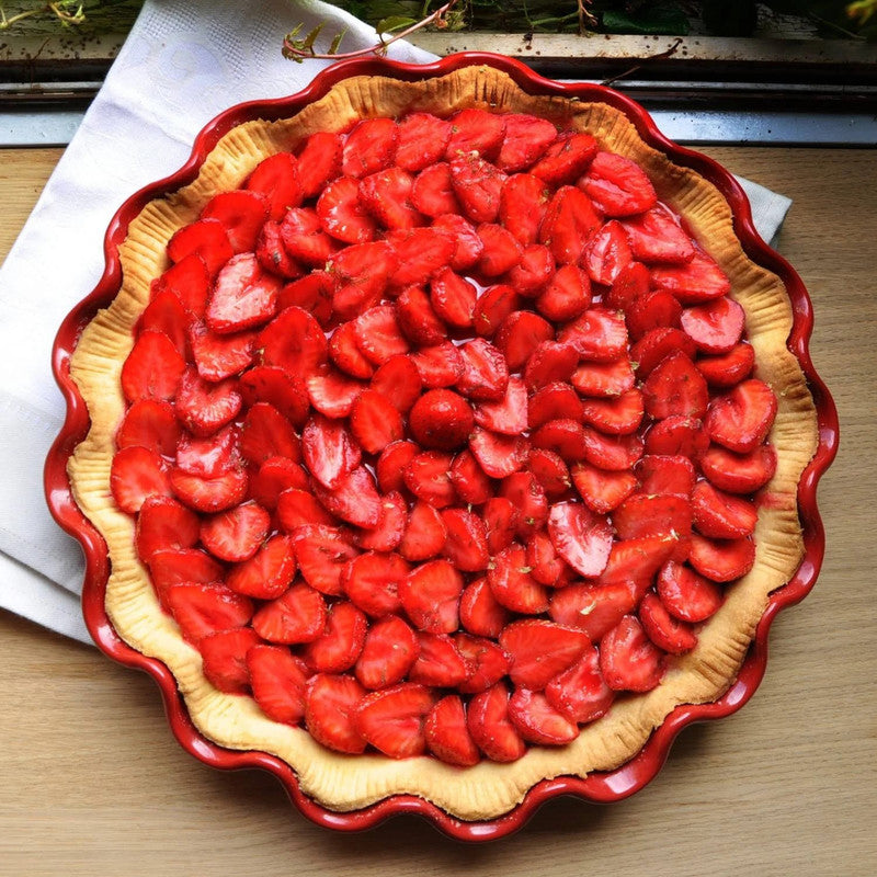 Emile Henry Ruffled Tart Dish - Burgundy