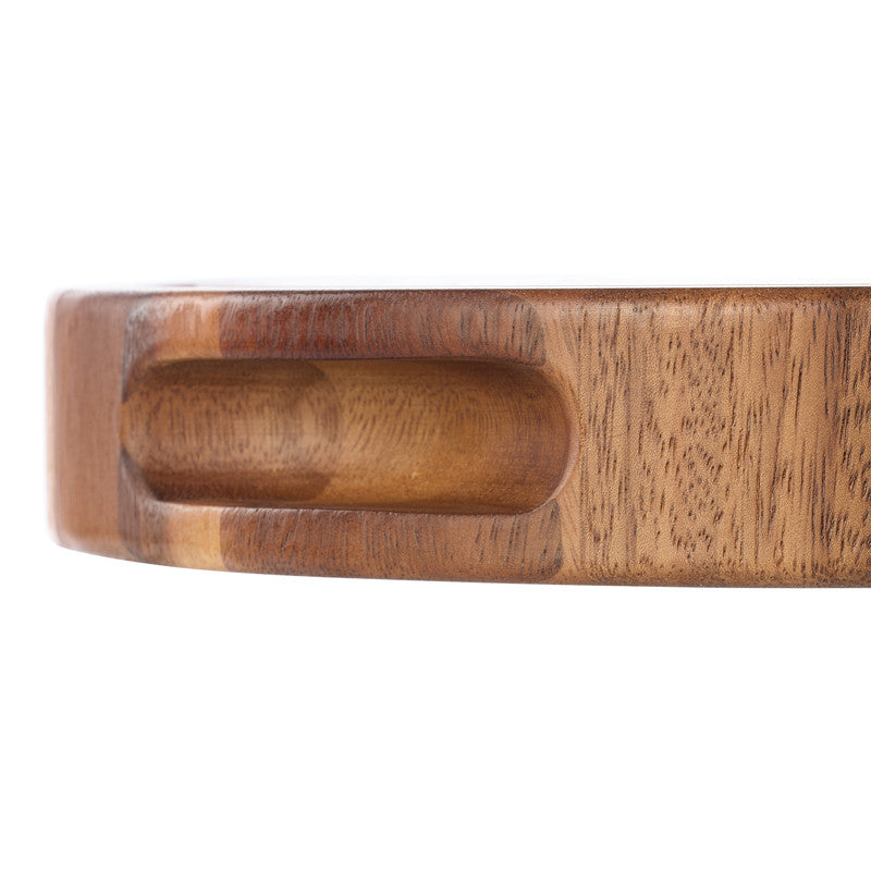 Davis & Waddell Round Acacia Wood End Grain Cut Board - Natural