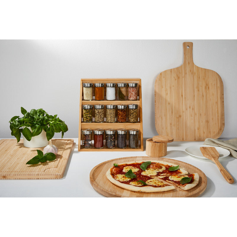 Maxwell & Williams Evergreen Bamboo 16 Piece Spice Rack Set
