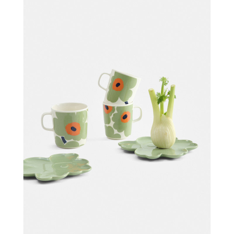 Marimekko Oiva/Unikko Mug & Plate Set - Sage
