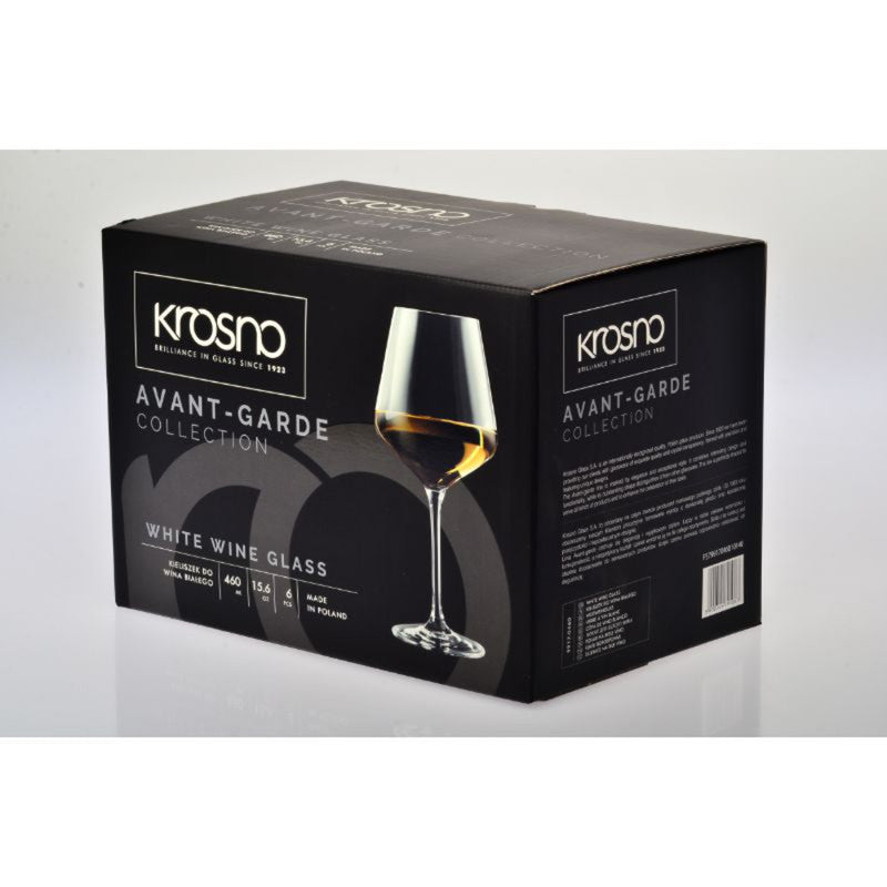 Krosno Avant-Garde Wine Glass 460ml Set of 12 - Clear