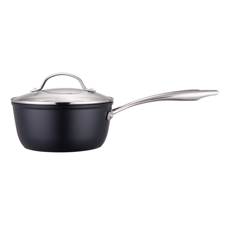 MasterPro Surrey Ceramic 4 Piece Cookware Set - Black