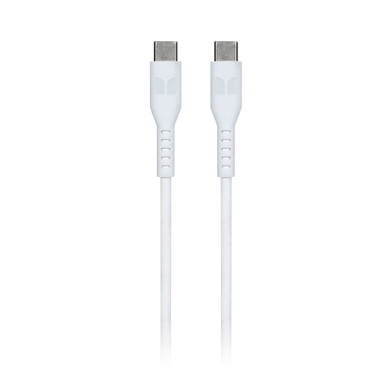 Monster USB-C to USB-C Thermo Plastic Elastometer Cable - White 1.2m