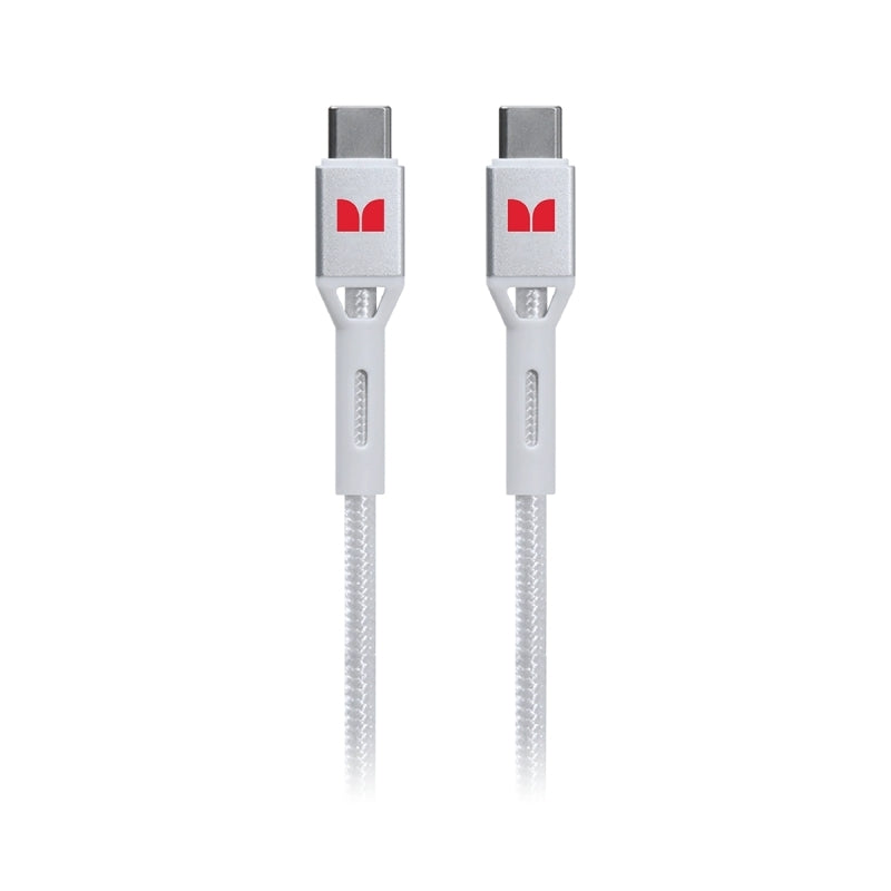 Monster USB-C to USB-C Braided Cable - White 2m