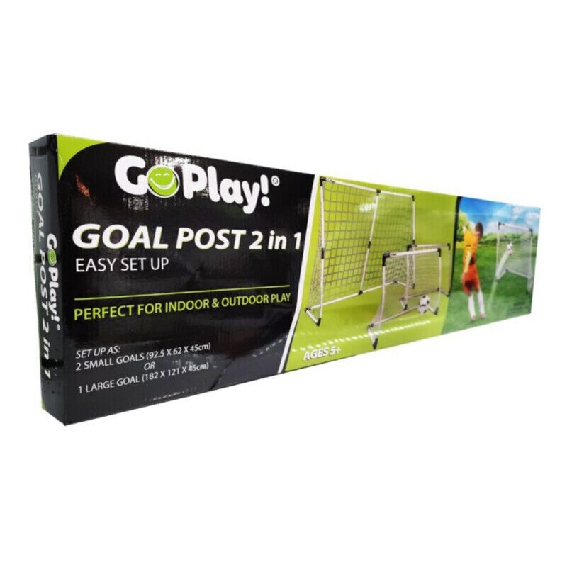Go Play! 2 in 1 Goal Post set - White