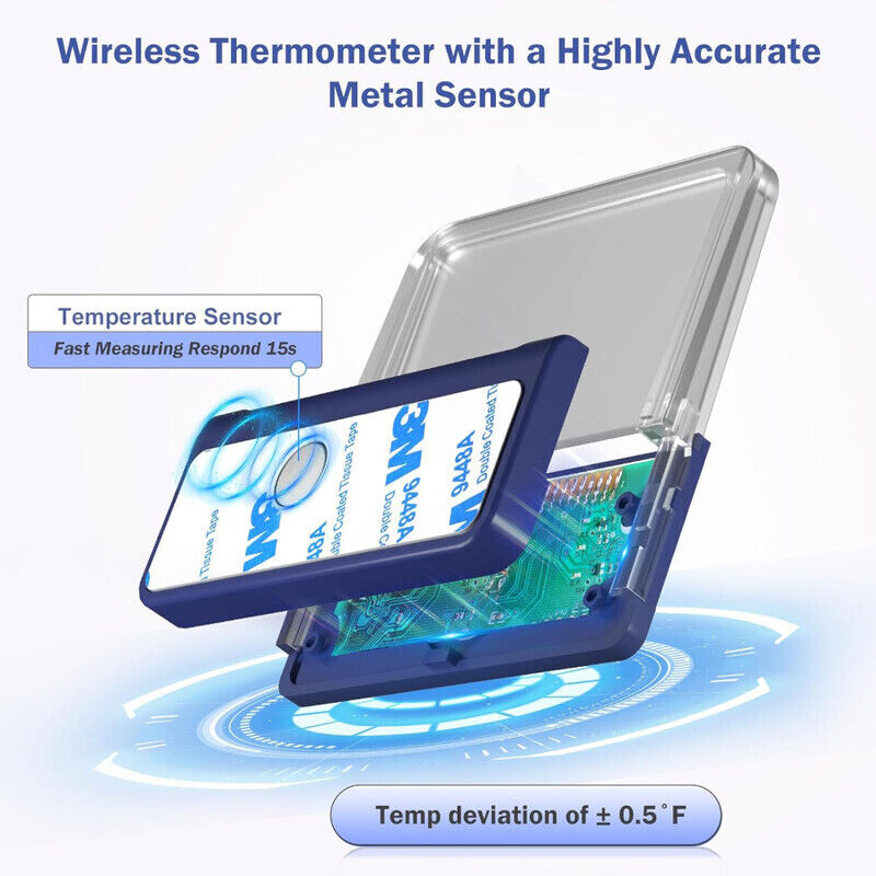 Hygger External Aquarium Thermometer L - White/Blue