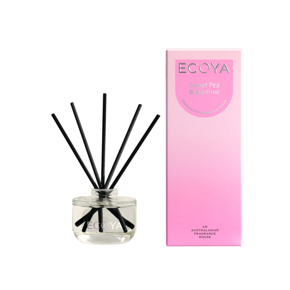Ecoya Sweet Pea & Jasmine Bathroom set - 450ml Wash, Lotion, 50ml Diffuser