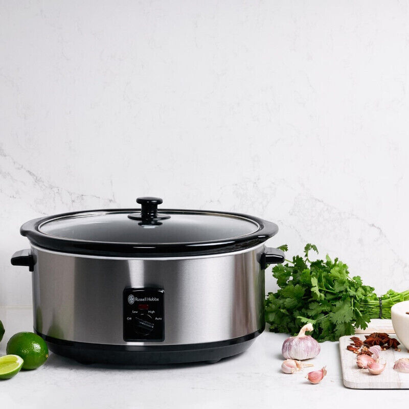 Russell Hobbs 6 Litre Slow Cooker - Brushed Stainless Steel