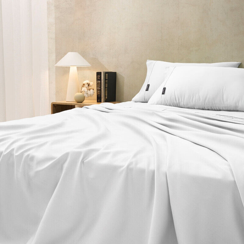 Sheraton 1000 TC Cotton Rich King Sheet Set - White