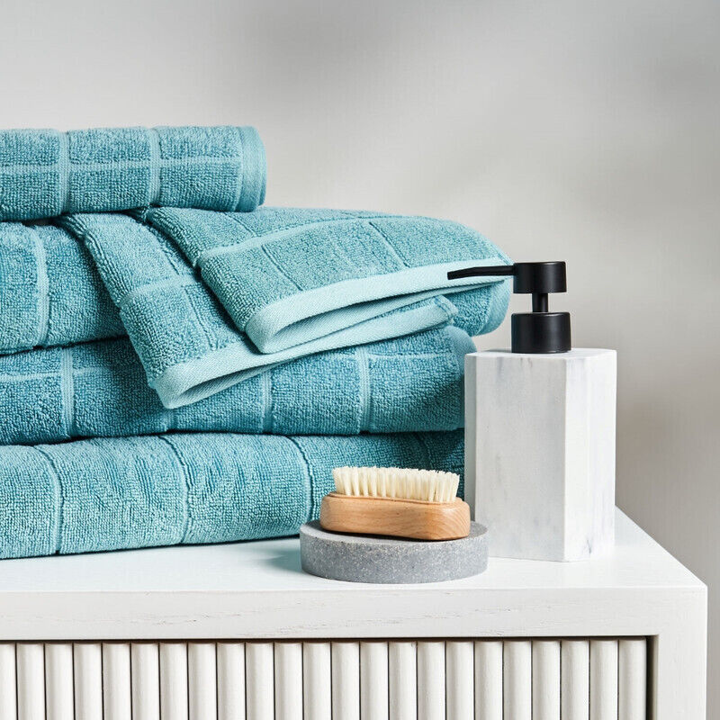 Sheraton Subway 5 Piece Towel Set - Aqua Mist