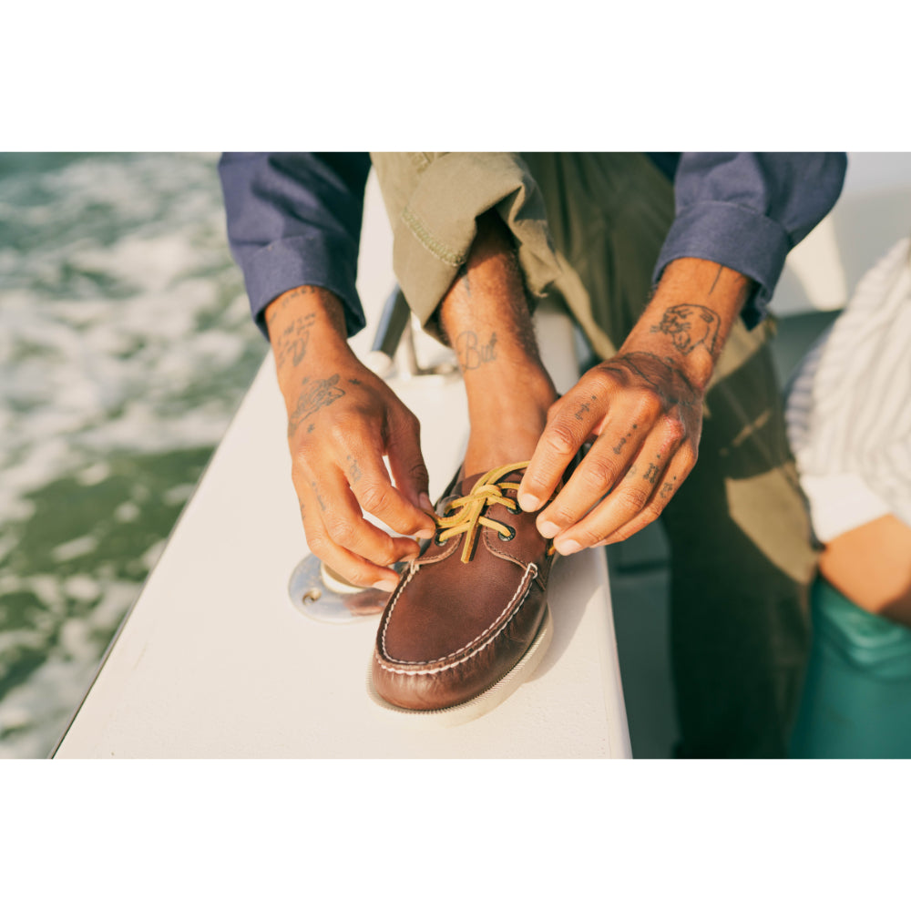 Sperry Men's Authentic Original 2-Eye Wide Boat Shoe - Brown Leather -size 12