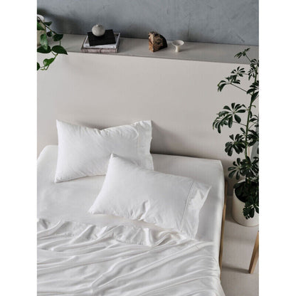 Linen House Tencel Queen Sheet Set - White