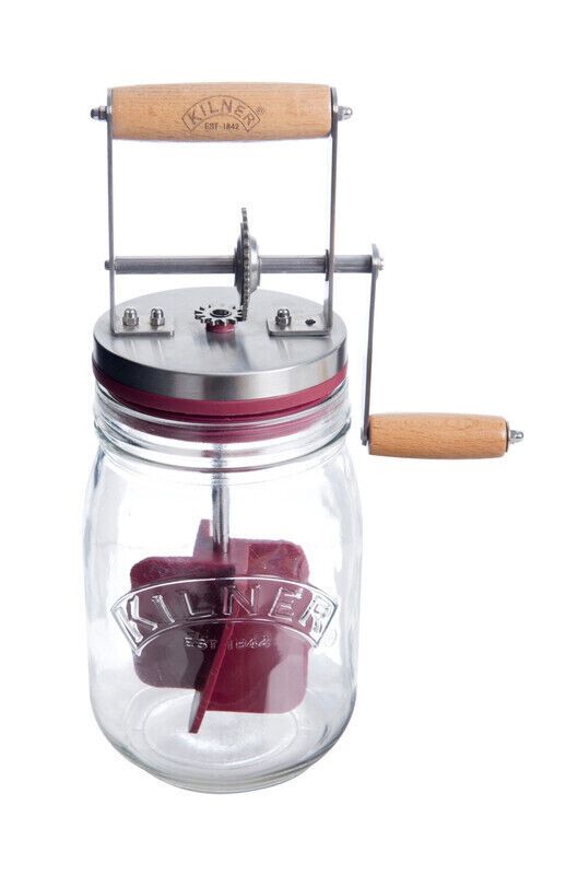 Kilner 1 Litre Glass Butter Churner, 19 x 13 x 30cms - Clear