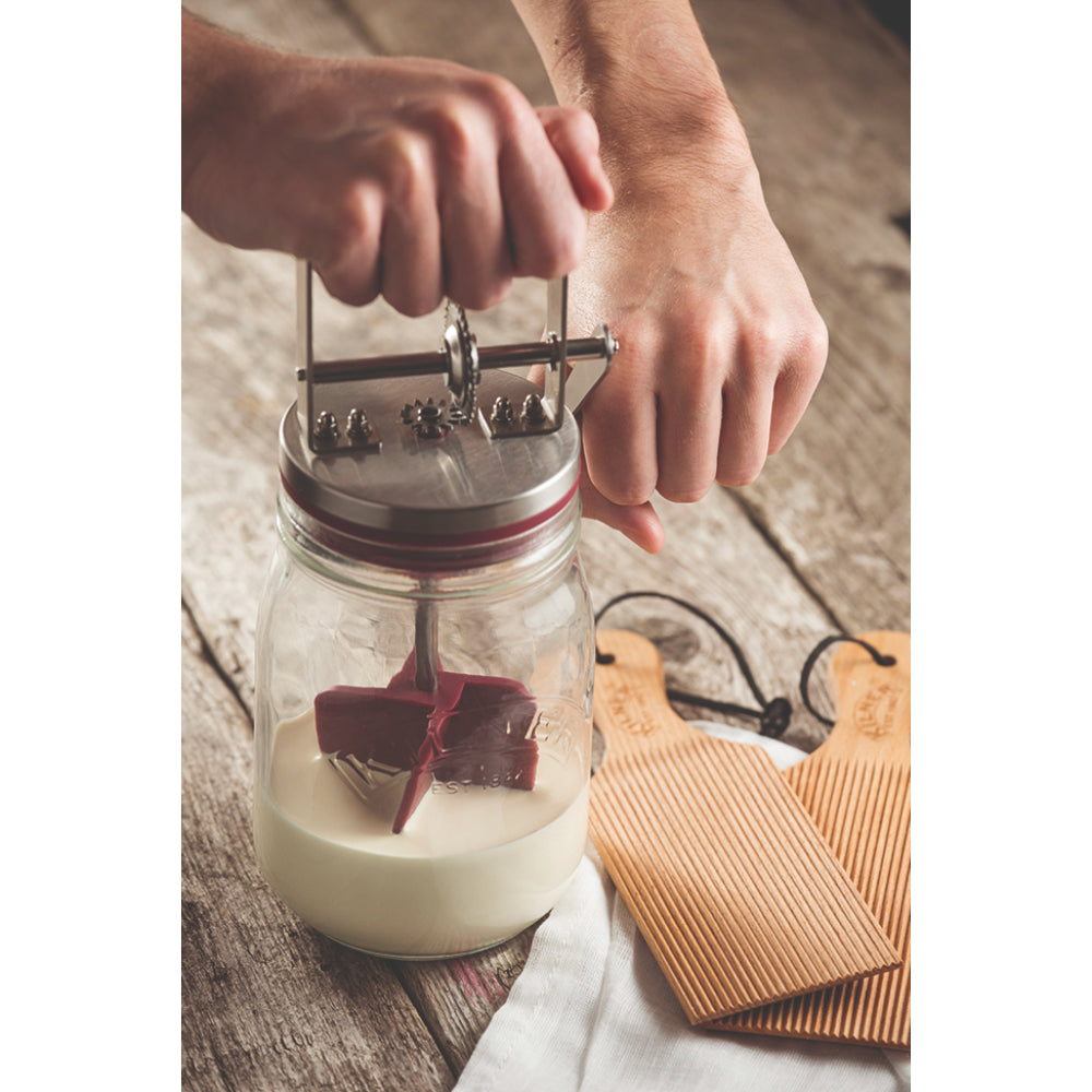 Kilner 1 Litre Glass Butter Churner, 19 x 13 x 30cms - Clear