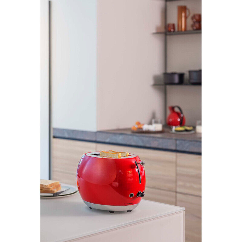 Bugatti Italy Romeo Toaster and Giulietta Kettle Set - Red