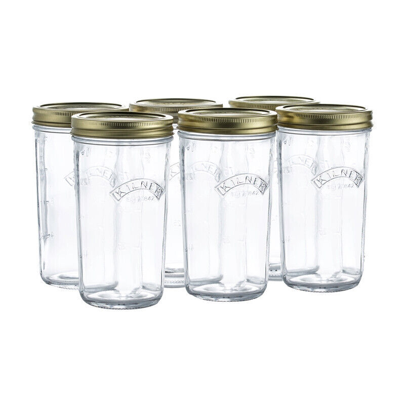 Kilner Wide Mouth Preserve Jar Set 6-Pieces, 500 ml