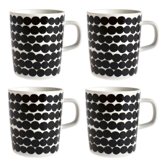 Marimekko Oiva/Siirtolapuutarha 4 Piece Mug Set - Rasymatto