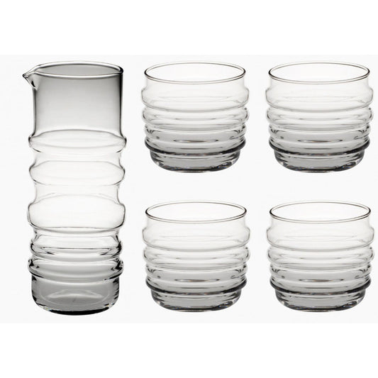 Marimekko Sukat Makkaralla Pitcher & Tumblers 5 Piece Set - Clear