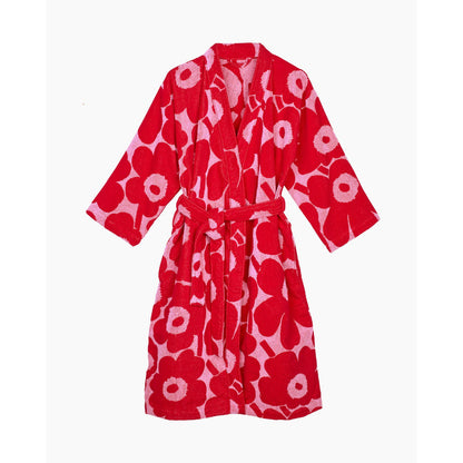 Marimekko Unikko Bathrobe Red/Pink