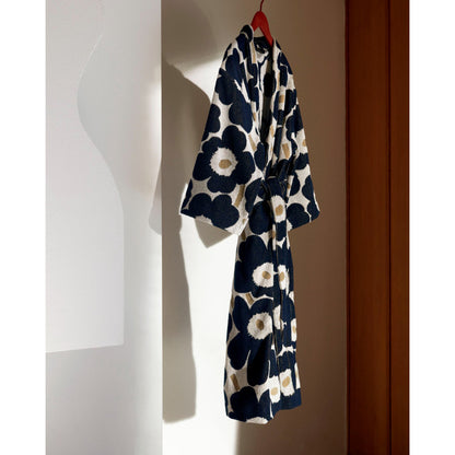 Marimekko Unikko Blue/Beige Bathrobe