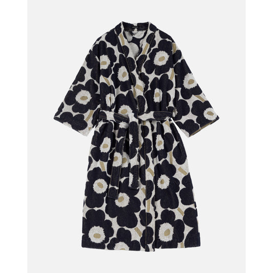Marimekko Unikko Blue/Beige Bathrobe Size L