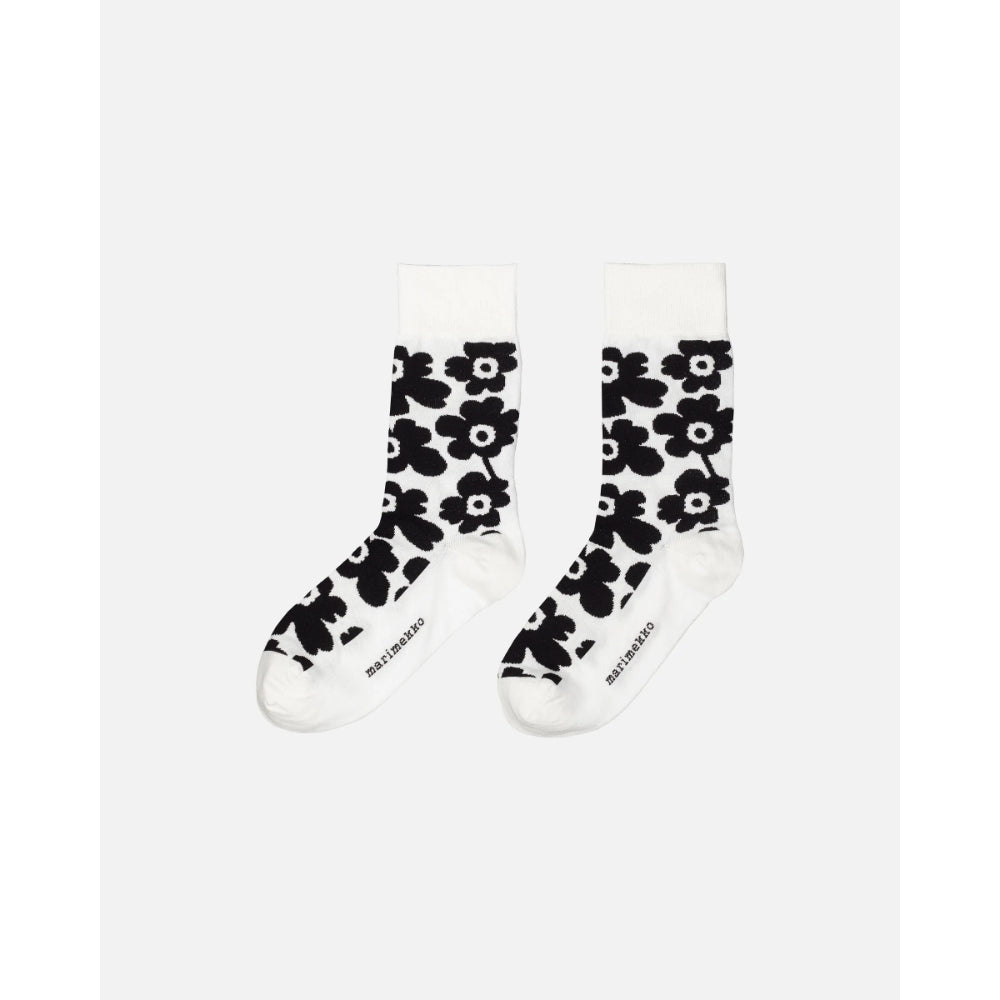 Marimekko Kirmailla Unikko Socks Size 37-39 - Black/White