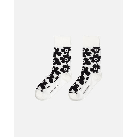 Marimekko Kirmailla Unikko Socks Size 37-39 - Black/White