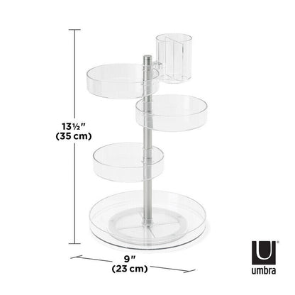 Umbra Pirouette Organizer - Clear/Nickel