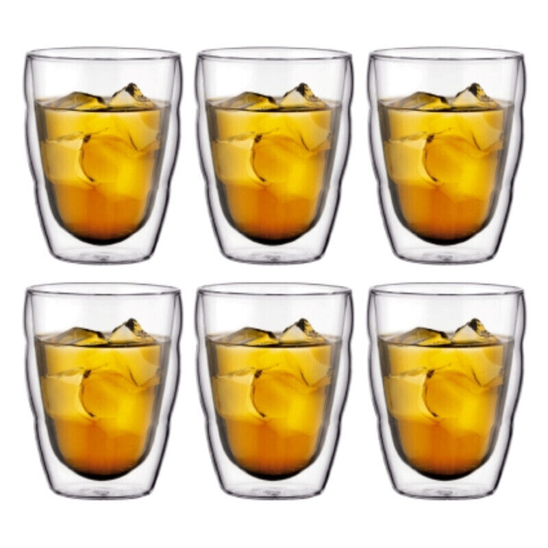 Bodum Pilatus Double Wall 250ml Small Glass 6 Piece Set