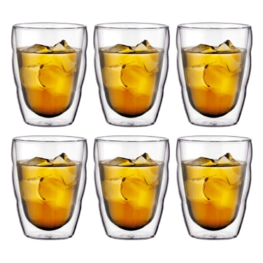 Bodum Pilatus Double Wall 250ml Small Glass 6 Piece Set