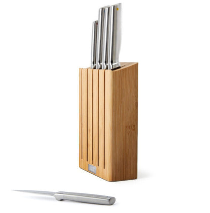 Joseph Joseph Elevate Steel 5 Piece Knife Block - Bamboo