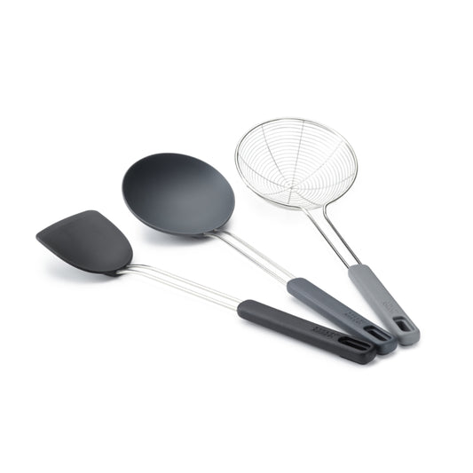 Joseph Joseph Elevate Fusion 3 Piece Wok Set - Silver