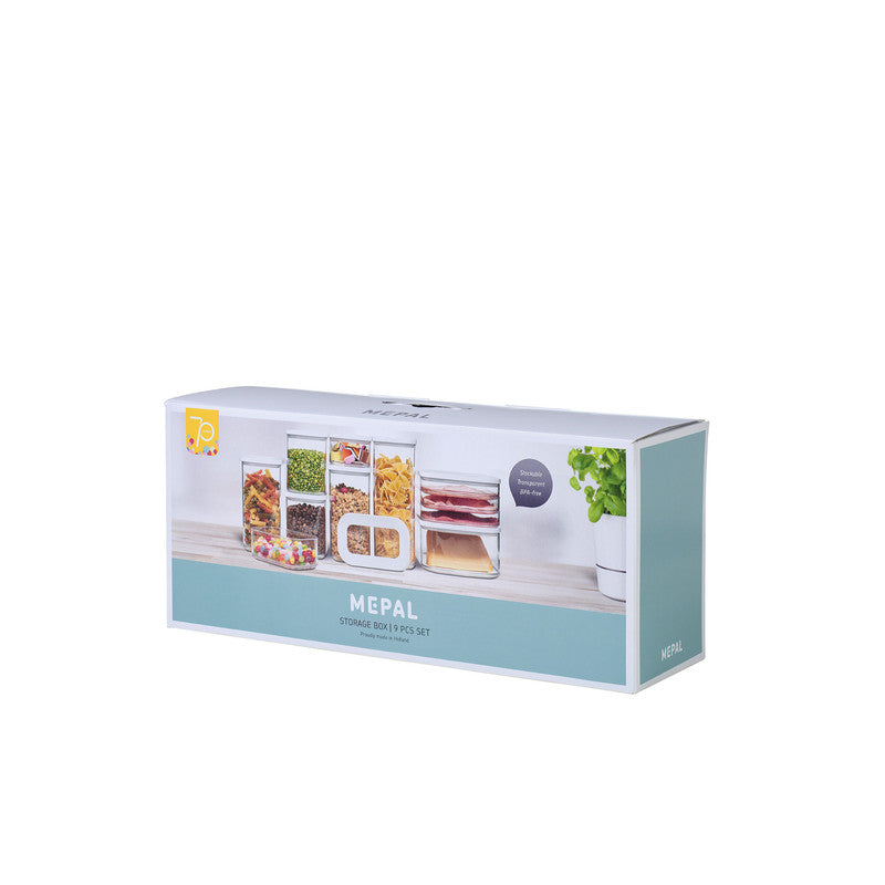 Mepal Modula 9 Piece Storage Box Set - White